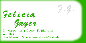 felicia gayer business card